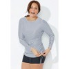 Swimsuits for All Women's Chlorine Resistant Side-Tie Adjustable Long Sleeve Swim Tee (Plus Sizes Available) - 4 of 4
