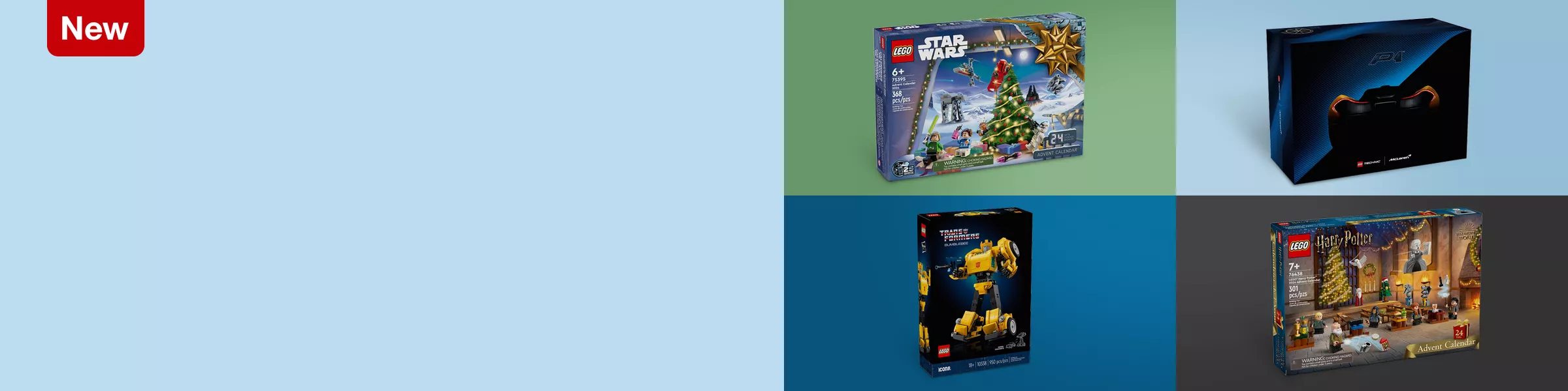 4 new LEGO sets in their boxes