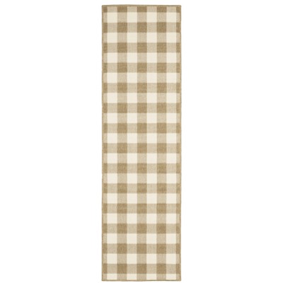 Oriental Weavers Marina 2598I Tan/ Ivory Indoor/Outdoor Area Rug - 2'3" x 7'6"