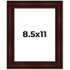 PosterPalooza | Photo Size Distressed Brown Picture Frame - UV Acrylic, Foam Board Backing, Hanging Hardware - 2 of 4