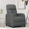 vidaXL Recliner Dark Gray Fabric - 2 of 4