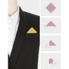 Elerevyo Men Foldable Satin Shiny Solid Color Pocket Squares - 3 of 4