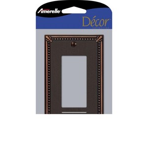 Amerelle Imperial Bead Aged Bronze 1 gang Die-Cast Metal Decorator Wall Plate 1 pk - 1 of 1