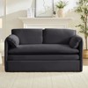 Mjkone 3 in 1 Convertible Pull Out Sleeper Sofa Bed with Pockers, Thicked Cushions , Velvet Pull out Lounge Loveseat Couch - 4 of 4