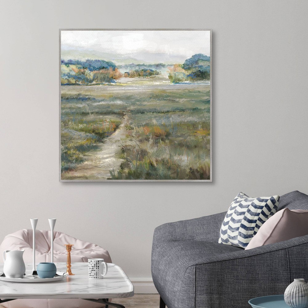 Photos - Other Decoration Masterpiece Art Gallery 35"x35" Spring Mountains Square Wall Art