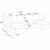 TiramisuBest 6-Piece Reversible Modular Sectional Sofa, Oversized Slipcovered Couch with Removable Cushions, French Country Style, Gray Beige - 4 of 4