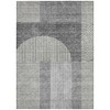 Gray Silver And Charcoal Geometric Washable Indoor Outdoor Area Rug - 4 of 4
