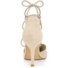 Allegra K Women's Pointed Toe Strappy Lace Up Stiletto Heels - 4 of 4