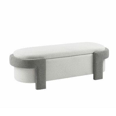 NicBex Storage Ottoman Bench for Bedroom,20 Inch Wide Storage Bench with Adjustable Shelves,Ottoman for Living Room,Bedroom,Entryway