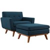 2pc Engage Armchair and Ottoman Azure - Modway: Comfortable Upholstered Seating Set, No Tools Assembly - 2 of 4