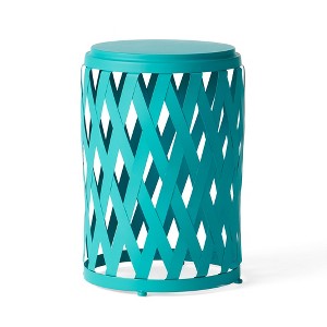Modern Accent Side Table, Multi-function Outdoor End Table  No Assembly Required， - 1 of 4