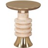 Zuo Ringar Side Table Gold & Natural - 3 of 4