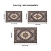 Kumasinova Vintage Boho Area Rug, Washable Rug with Floral Pattern, Faux Cashmere Living Room Rug, Non-Slip Rugs, Stain-Resistant Door Mat - 2 of 4