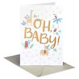 Lettering with Animals Baby Shower Card