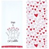 The Lakeside Collection Set of 2 Valentine's Day Embroidered Kitchen Towels - 2 of 3