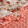 Greenland Home Wheatly Farmhouse Gingham Quilted Throw, 50" x 60", with Ruffle Trim - 2 of 4