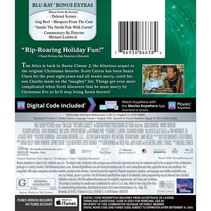 The Santa Clause 2 (Blu-ray + DVD + Digital), 2 of 3