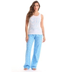 Just Love Womens Tank & Pant Cute Pajama Set - Ribbed PJ Sets Sleepwear Loungewear - 1 of 3