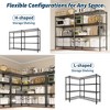 70.8" Wide Metal Storage Shelves 5-Tier L-Shaped Heavy Duty Wire Rack, 1000LBS Adjustable Utility Shelf for Kitchen Pantry Garage - 4 of 4