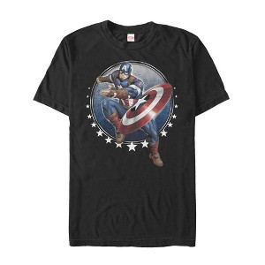 Men's Marvel Captain America Shield Toss T-Shirt - 1 of 4