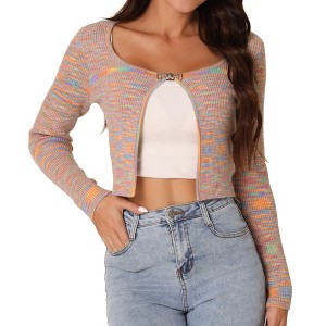 Seta T Women's Casual Long Sleeve Stripe Knitted Fashion Butterfly Sweater Cardigan - 1 of 4