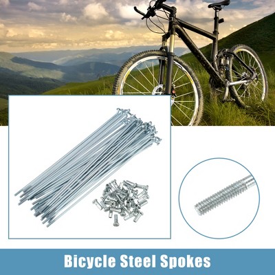 36 Stück 14G J-Bogen Speichen Mit Messingnippeln - Fahrradspeichen 70-129mm