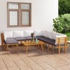 vidaXL Patio Lounge Set Sectional Sofa Set with Cushions Solid Wood Acacia - 2 of 4