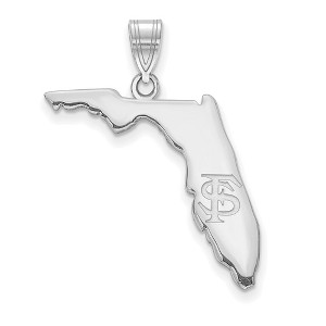 Black Bow Jewelry Sterling Silver Florida State Seminoles NCAA Pendant - 1 of 4