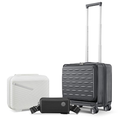 Whisen 18" Hard Shell Carry-On with Front Door, Laptop Layer & TSA Lock