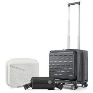 Whisen 18" Hard Shell Carry-On with Front Door, Laptop Layer & TSA Lock - 1 of 4