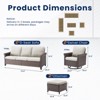 Buenhomino 6-Piece Outdoor Set – 2 Sofas, 2 Swivel Chairs & 2 Ottomans, Handwoven Wicker, Weather-Resistant Cushions for Patio - 3 of 4