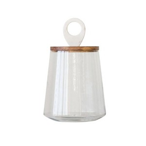 Sprinkle & Bloom Clear Glass Food Storage Jar - 1 of 3