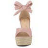 Allegra K Women's Espadrilles Tie Up Ankle Strap Wedges Sandals - 2 of 4