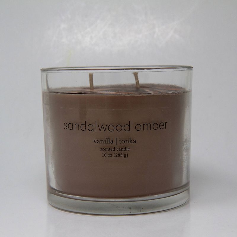 Glass Jar 2-Wick Sandalwood Amber Candle - Room Essentials™, 2 of 5