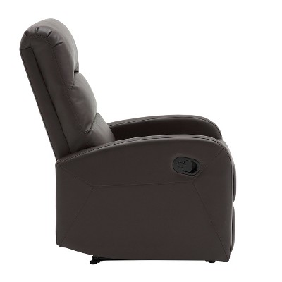 Dormi Brown Faux Leather Contemporary Recliner Chair