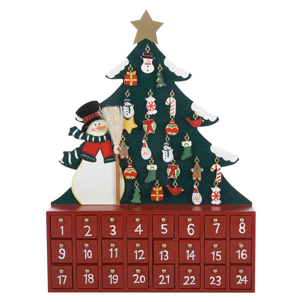 UPC 086131157912 product image for Wooden Snowman with Tree Christmas Advent Calendar | upcitemdb.com