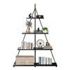 Book Shelf, 4-Tier Bookshelf with A-Shaped Frame, Sturdy Ladder Shelf Display, Wood and Metal Bookcase Storage Organizer for Living Room - 3 of 4