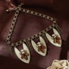 SOHI Women's Ivory White Party Stone Statement Necklace - 3 of 4