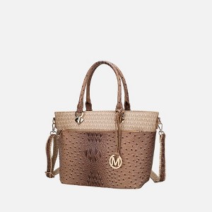 MKF Collection Grace Women’s Signature and Croc Embossed Tote Bag by Mia K - 1 of 4