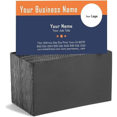 50-Pack Self Adhesive Business Card Magnets, Peel and Stick, Magnetic Backing, Fits 2 x 3.5 inches Cards, 0.03 inches Thick
