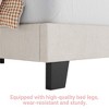 Twin Size Velvet Bed Frame, Corduroy Upholstered Twin Bed Frames Platform - 4 of 4