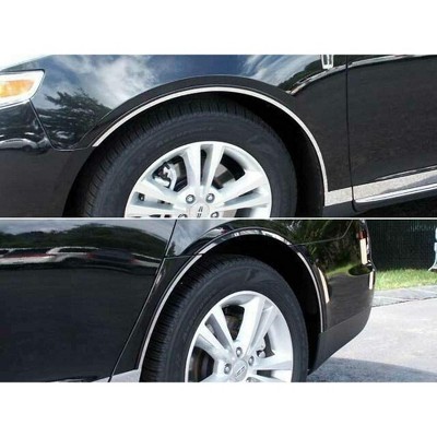 QAA is Compatible with 2013-2016 Lincoln MKS 8 Piece Stainless Wheel Well Accent Trim Cut to fit with Rocker kit Sold Separately
