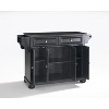 HomeStock  Alexandria Granite Top Rolling Kitchen Island Storage Cart, Microwave Stand, Spice Rack, Black - 2 of 4