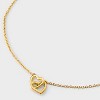 Beloved + Inspired 14K Gold Dipped Interlocking Cubic Zirconia Hearts Pendant Necklace - Gold: Brass, 16" Length, Lobster Claw Clasp - 4 of 4