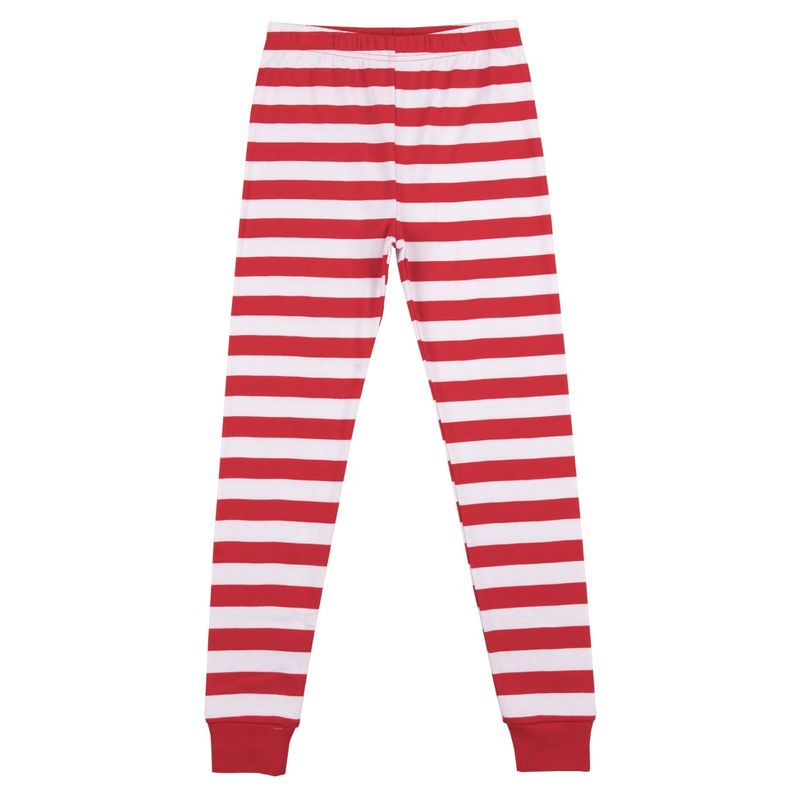 Ninja Skills Youth Boy's Red & White Striped Short Sleeve Shirt & Sleep Pants Set, 4 of 5