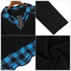 Women's Short Sleeve V-Neck Contrast Collared Shirts Patchwork Work Blouse Tunics Tops - 4 of 4