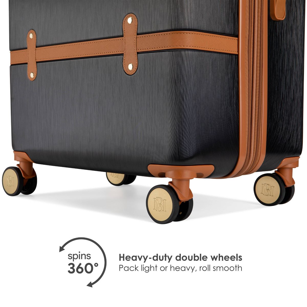 Badgley Mischka Grace 3pc Expandable Hardside Spinner Retro Luggage Set - thumbnail 5