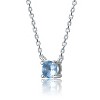 Guili Sterling Silver Necklace with 14K Gold Plating and Birthstone Solitaire – Available in Stunning Gemstone Colors for Personalization - 3 of 3