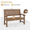 Arceso Outdoor Bench, 2-Person HDPS Garden Bench, Outdoor Benches Weatherproof, All-Weather Fade/Rot Resistant Patio Bench. - 2 of 4