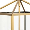 Progress Lighting Hillcrest 4-Light Foyer Light, Vintage Brass, Clear Beveled Glass Panels, Steel Material - 3 of 3